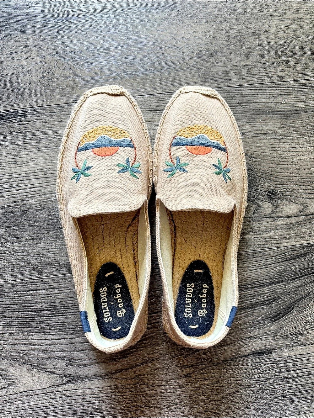 Soludos x Baobap Beach Scene Embroidered Espadrilles
